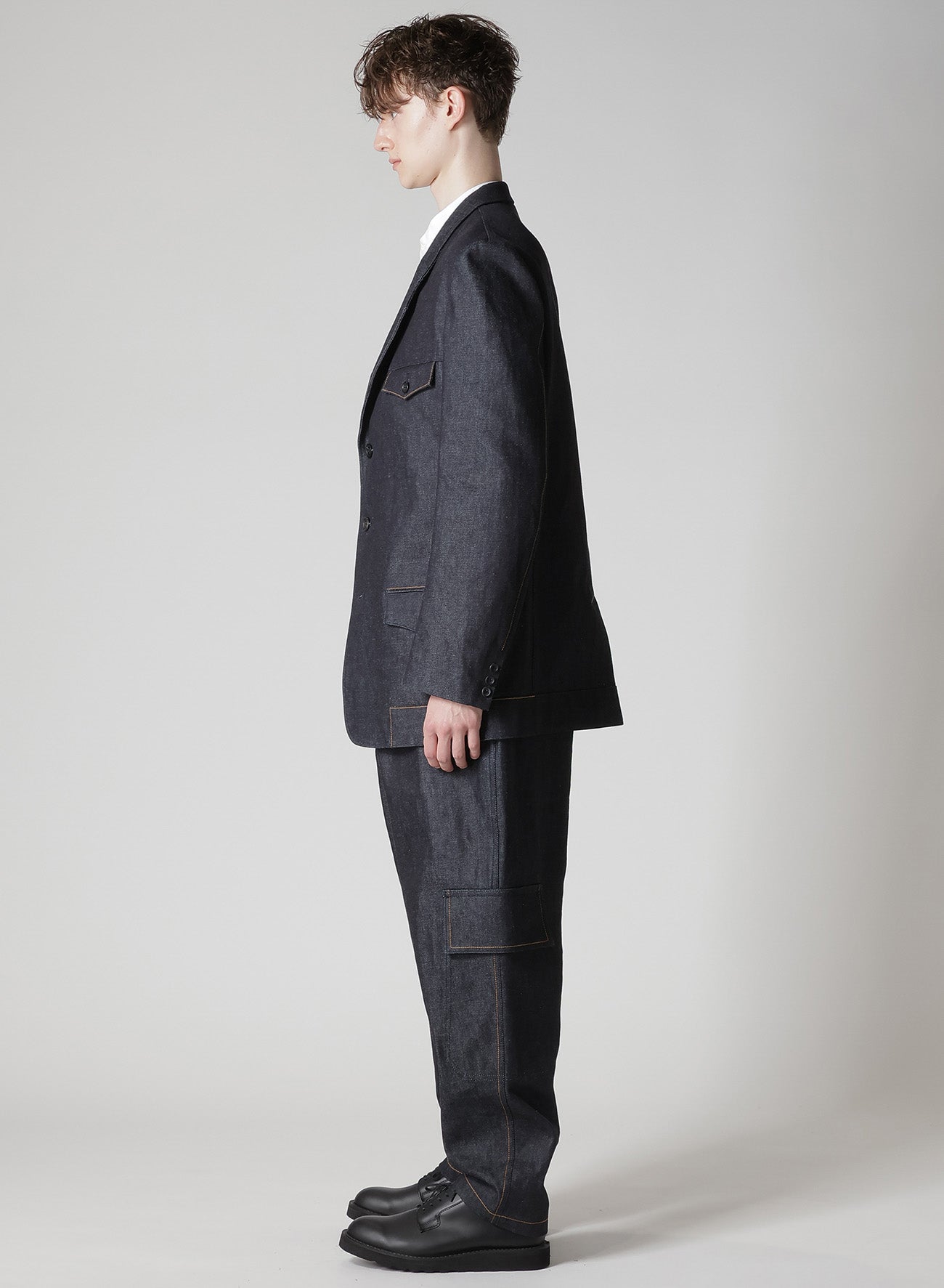 13oz DENIM JACKET WITH HEM LAYER
