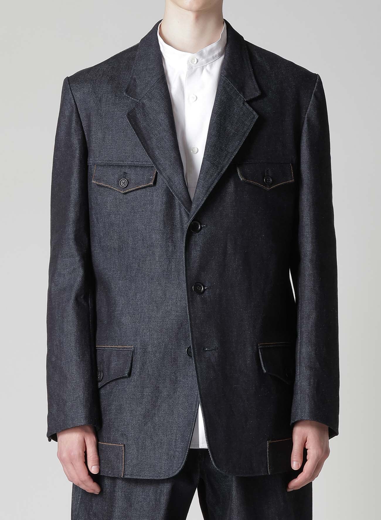 13oz DENIM JACKET WITH HEM LAYER