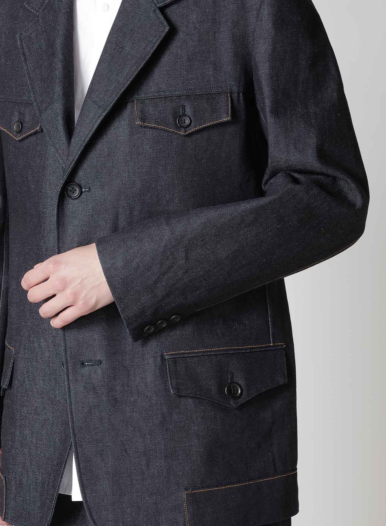 13oz DENIM JACKET WITH HEM LAYER