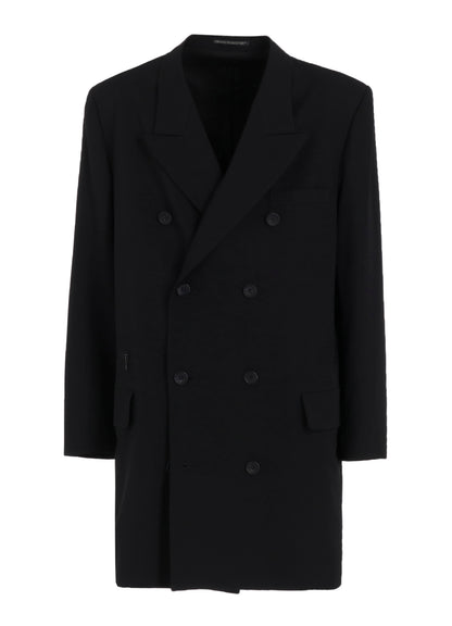 WOOL GABARDINE DOUBLE-BREASTED JACKET