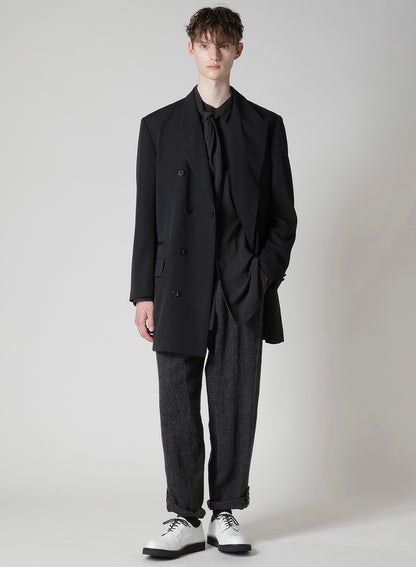 WOOL GABARDINE DOUBLE-BREASTED JACKET