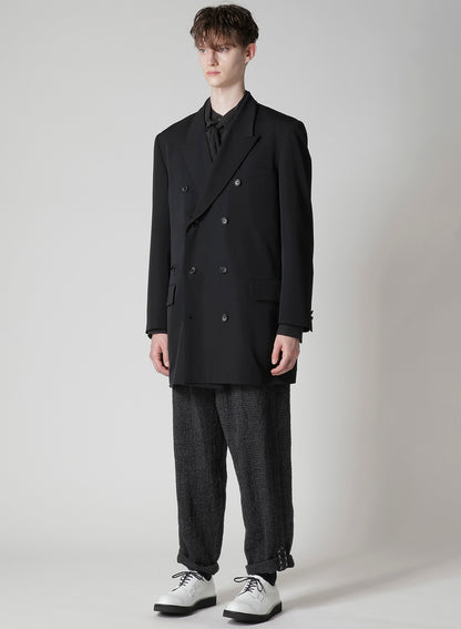 WOOL GABARDINE DOUBLE-BREASTED JACKET
