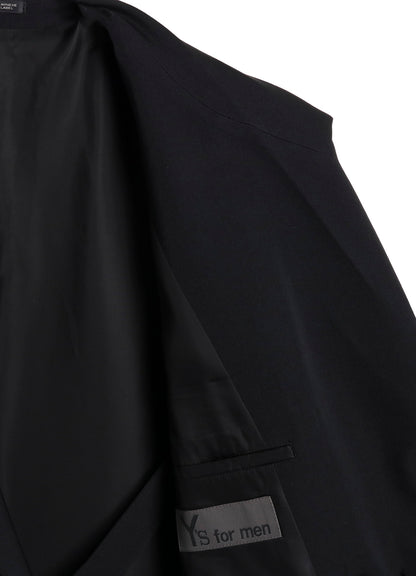 WOOL GABARDINE DOUBLE-BREASTED JACKET