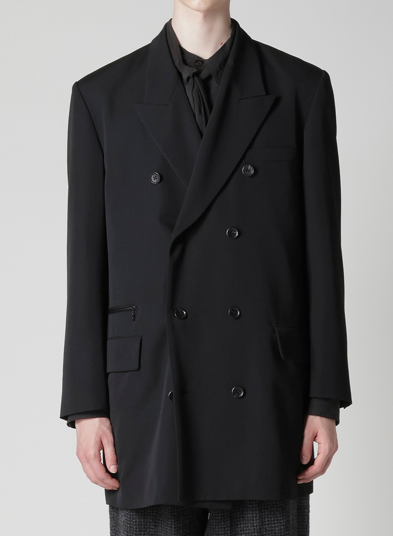 WOOL GABARDINE DOUBLE-BREASTED JACKET