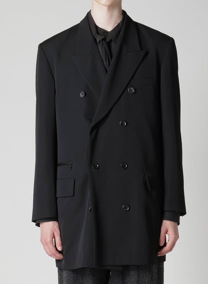 WOOL GABARDINE DOUBLE-BREASTED JACKET