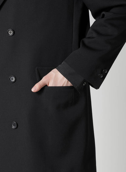 WOOL GABARDINE DOUBLE-BREASTED JACKET