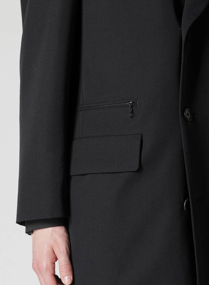 WOOL GABARDINE DOUBLE-BREASTED JACKET