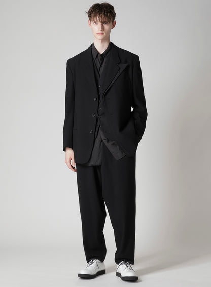 FLANNEL & NYLON RIPSTOP JACKET WITH FRONT LEFT LAYRED