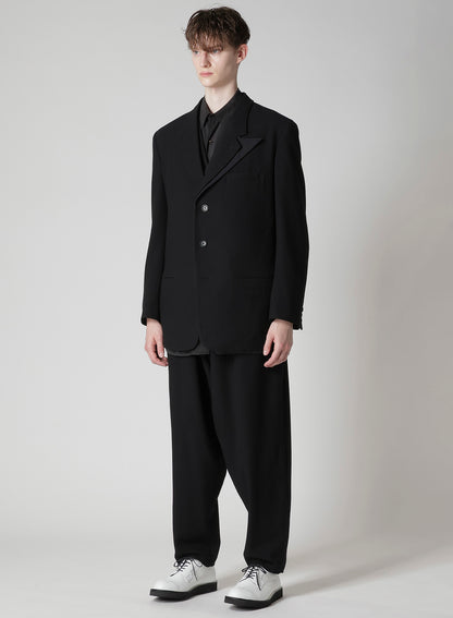 FLANNEL & NYLON RIPSTOP JACKET WITH FRONT LEFT LAYRED