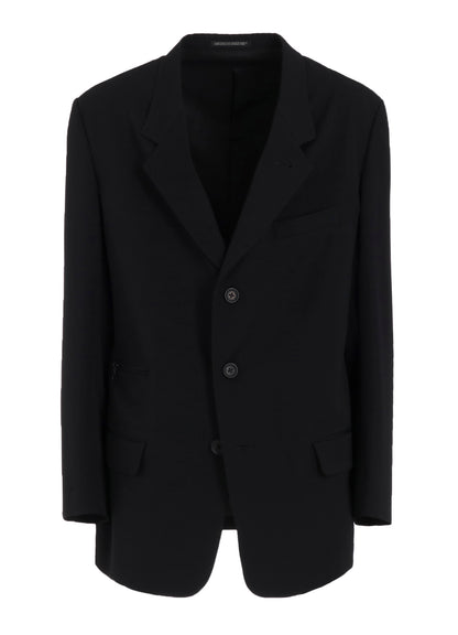 WOOL GABARDINE JACKET WITH A 3-BUTTON FRONT
