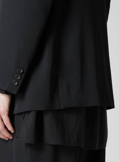 WOOL GABARDINE JACKET WITH A 3-BUTTON FRONT