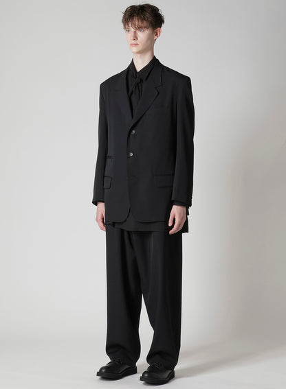 WOOL GABARDINE JACKET WITH A 3-BUTTON FRONT