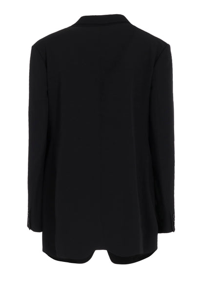 WOOL GABARDINE JACKET WITH A 3-BUTTON FRONT