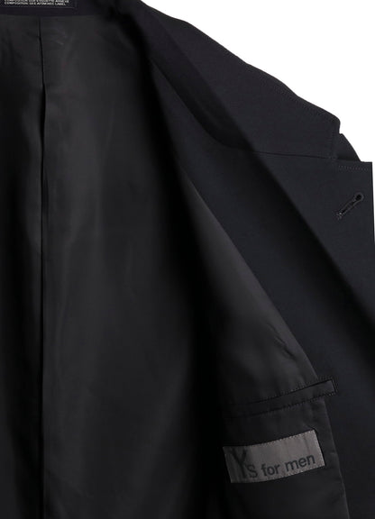 WOOL GABARDINE JACKET WITH A 3-BUTTON FRONT