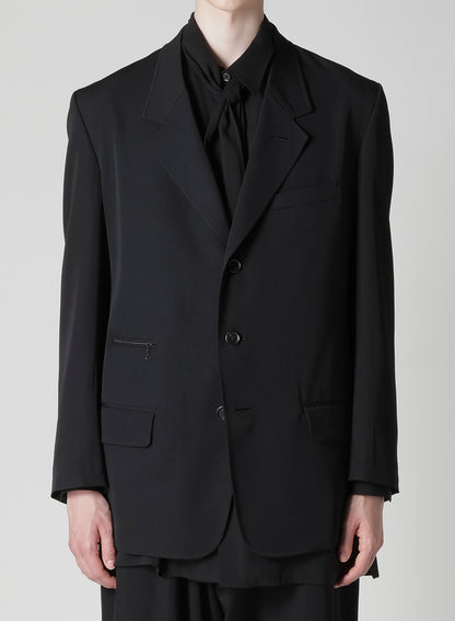 WOOL GABARDINE JACKET WITH A 3-BUTTON FRONT
