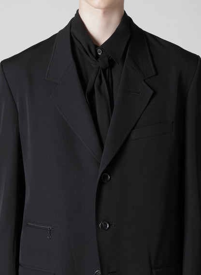 WOOL GABARDINE JACKET WITH A 3-BUTTON FRONT