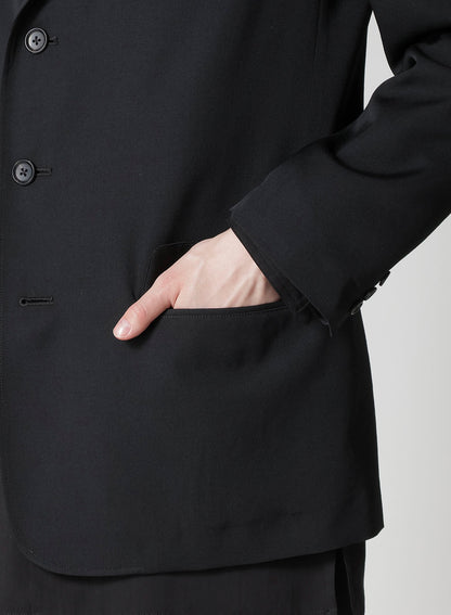 WOOL GABARDINE JACKET WITH A 3-BUTTON FRONT