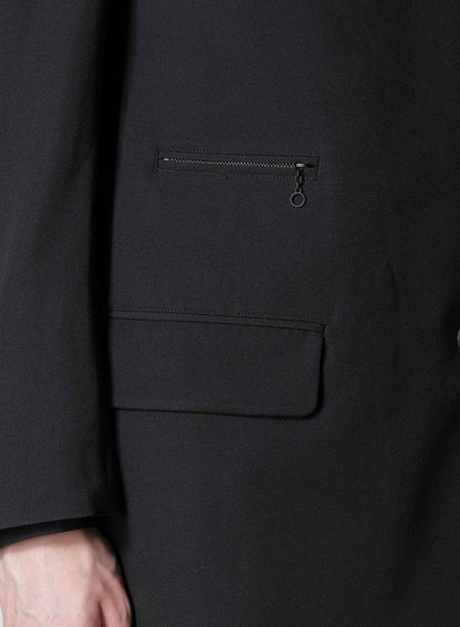 WOOL GABARDINE JACKET WITH A 3-BUTTON FRONT