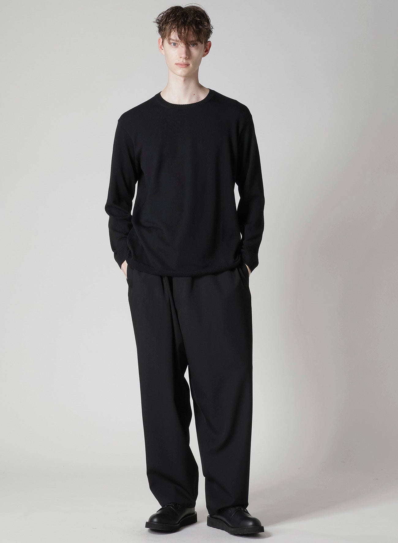 12G1P PLAIN STITCH ROUND NECK PULLOVER