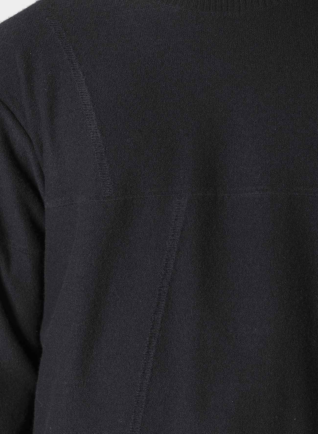 PANEL DESIGN ROUND NECK PULLOVER KNIT