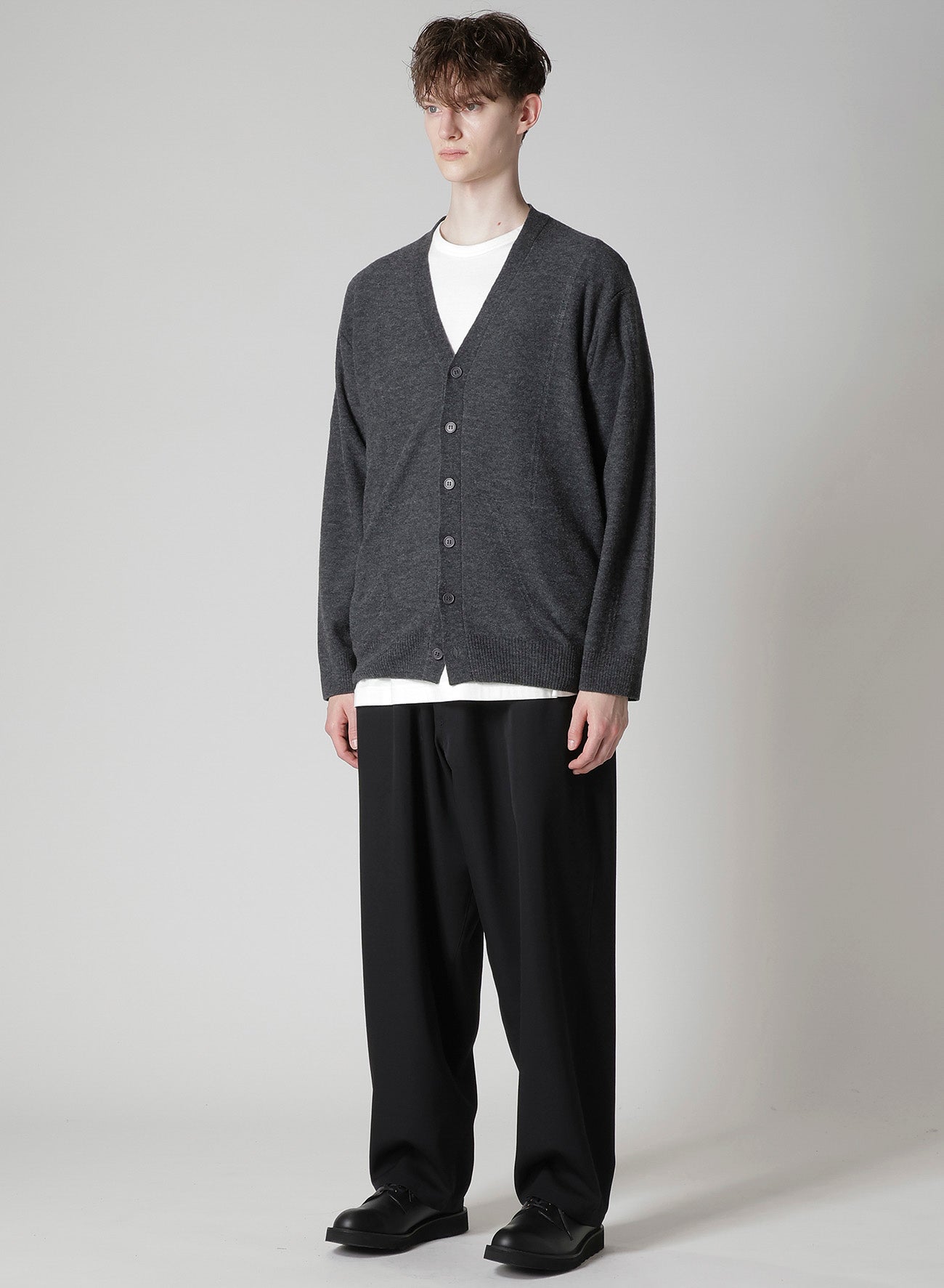 V-NECK CARDIGAN WITH PANEL DESIGN