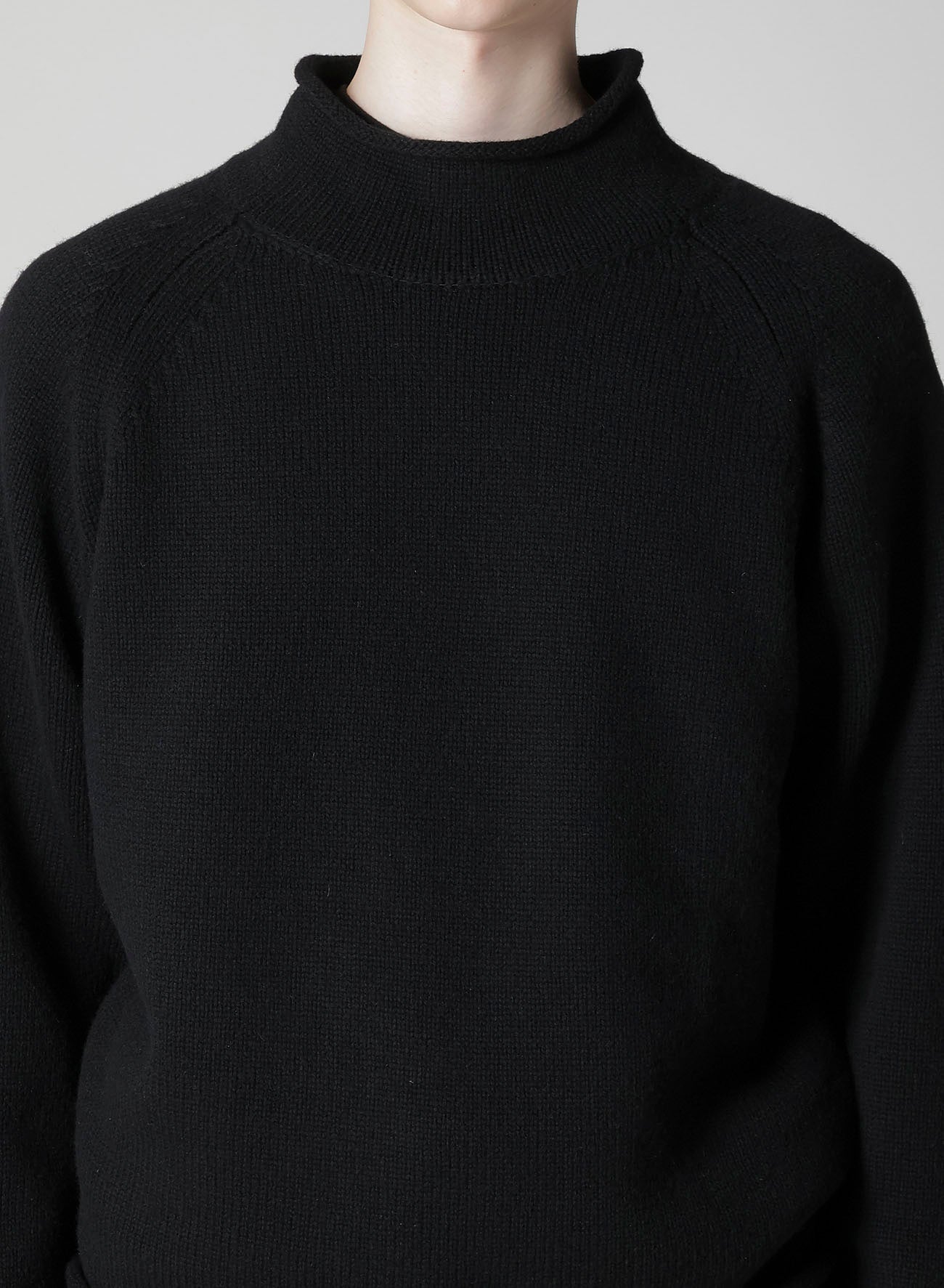 【Y's for men × MASSES】WOOL SINGLE STITCH MOCK NECK PULLOVER