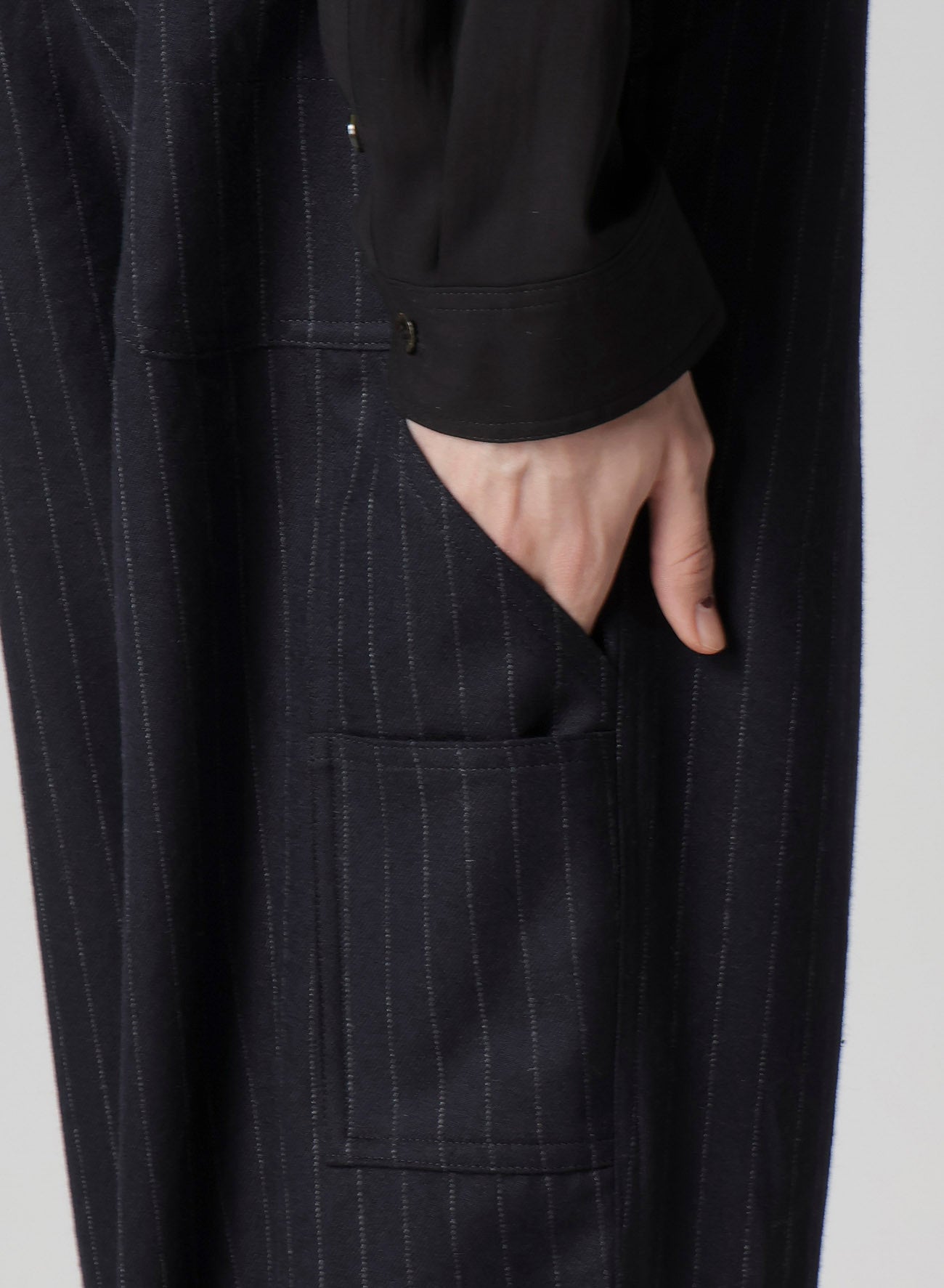 STRIPED SERGE PAINTER PANTS