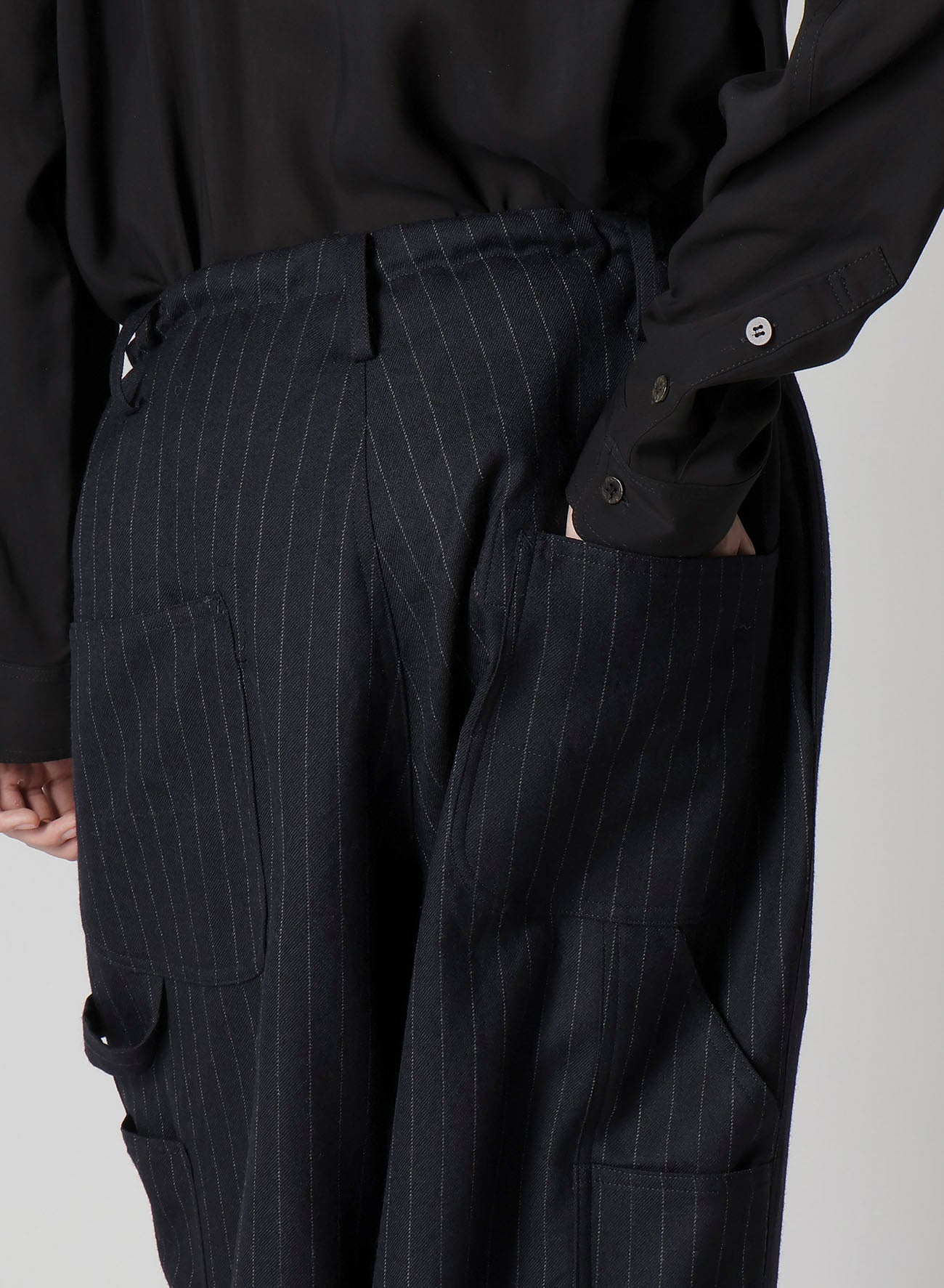 STRIPED SERGE PAINTER PANTS