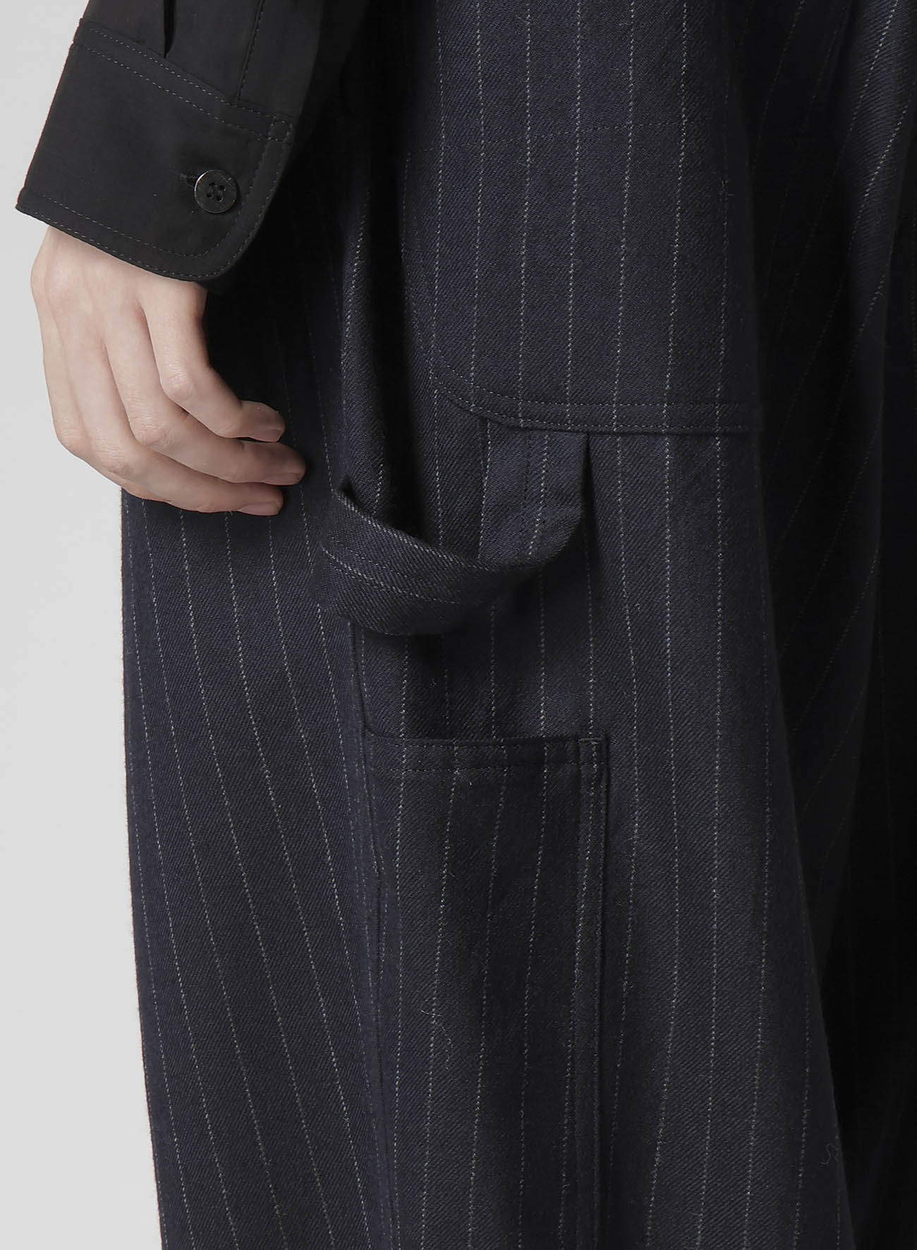 STRIPED SERGE PAINTER PANTS