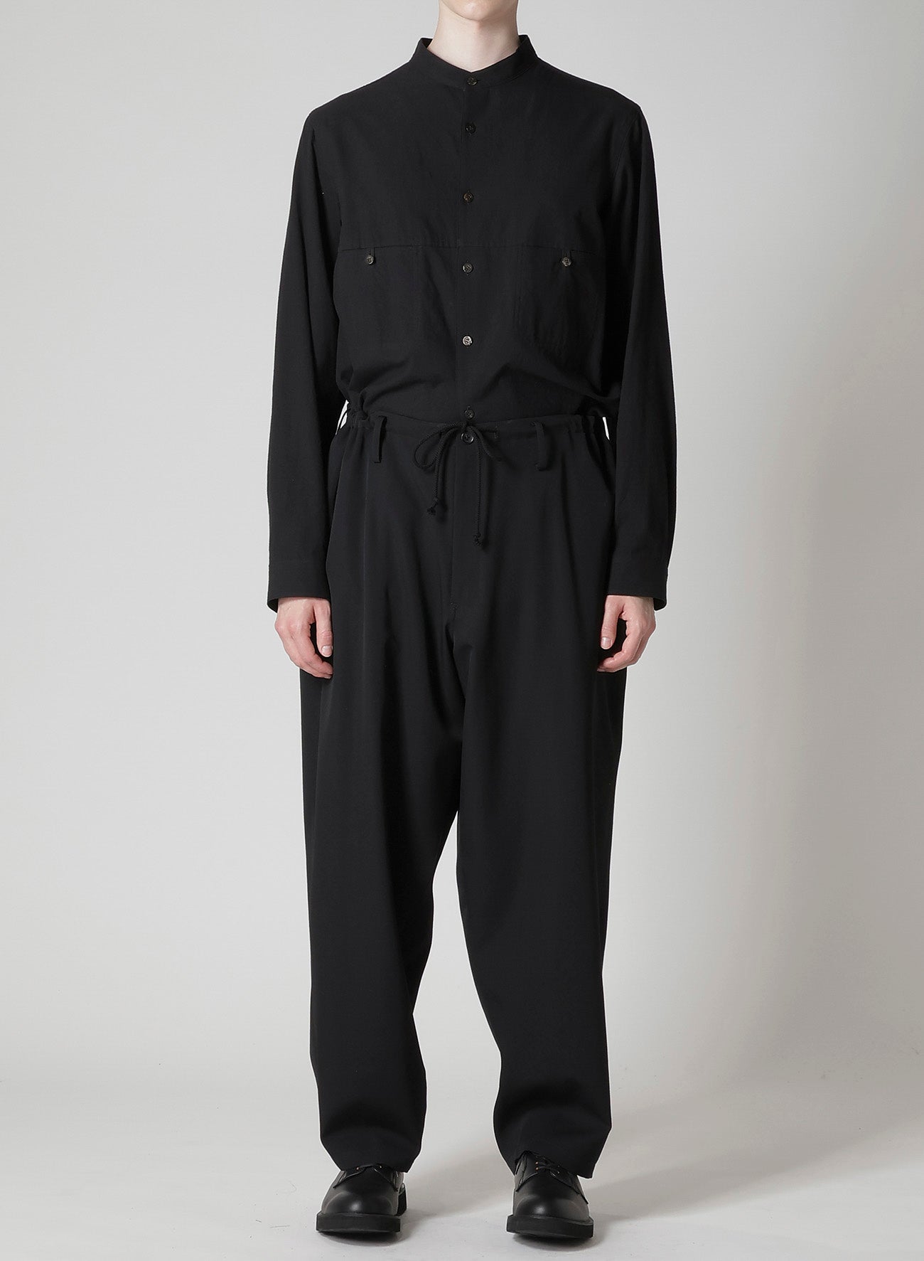 WOOL GABARDINE WIDE STRING PANTS