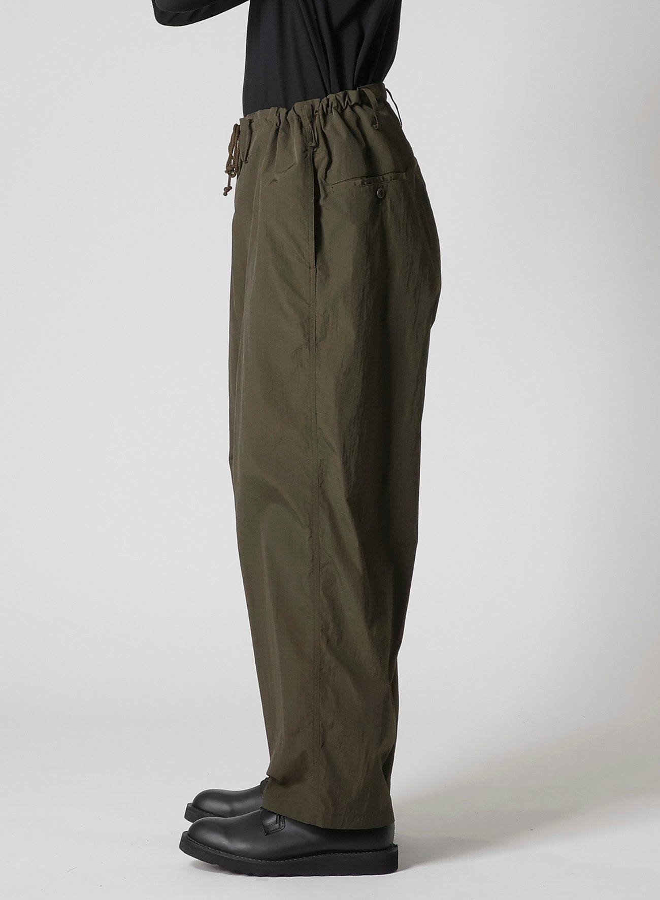 NYLON RIPSTOP WIDE-LEG DRAWSTRING PANTS