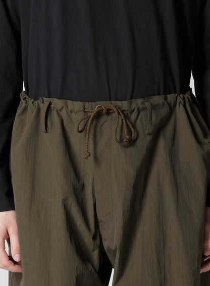 NYLON RIPSTOP WIDE-LEG DRAWSTRING PANTS