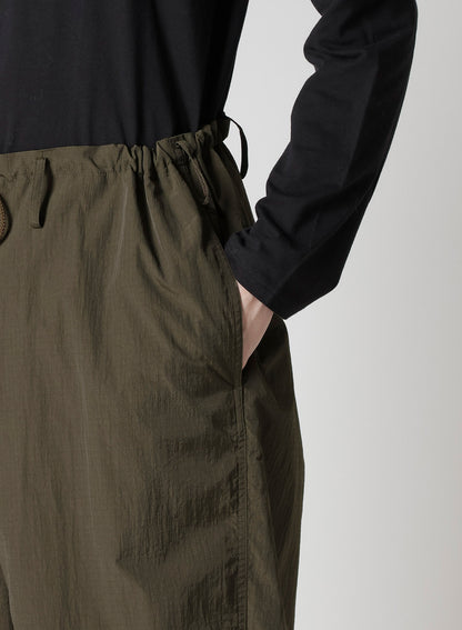 NYLON RIPSTOP WIDE-LEG DRAWSTRING PANTS