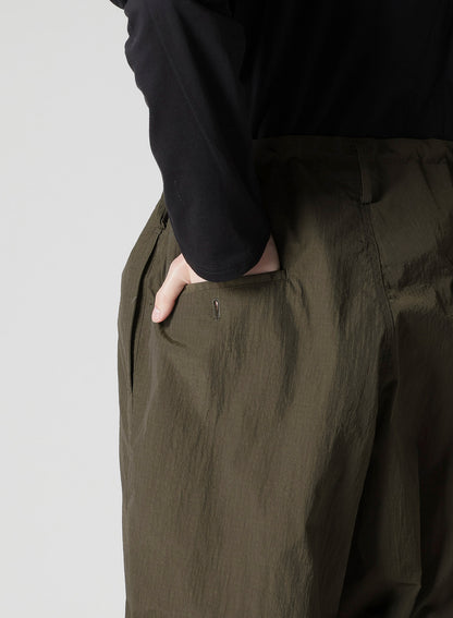 NYLON RIPSTOP WIDE-LEG DRAWSTRING PANTS