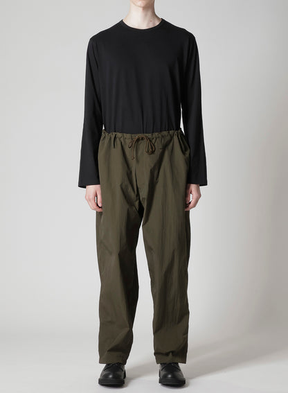 NYLON RIPSTOP WIDE-LEG DRAWSTRING PANTS