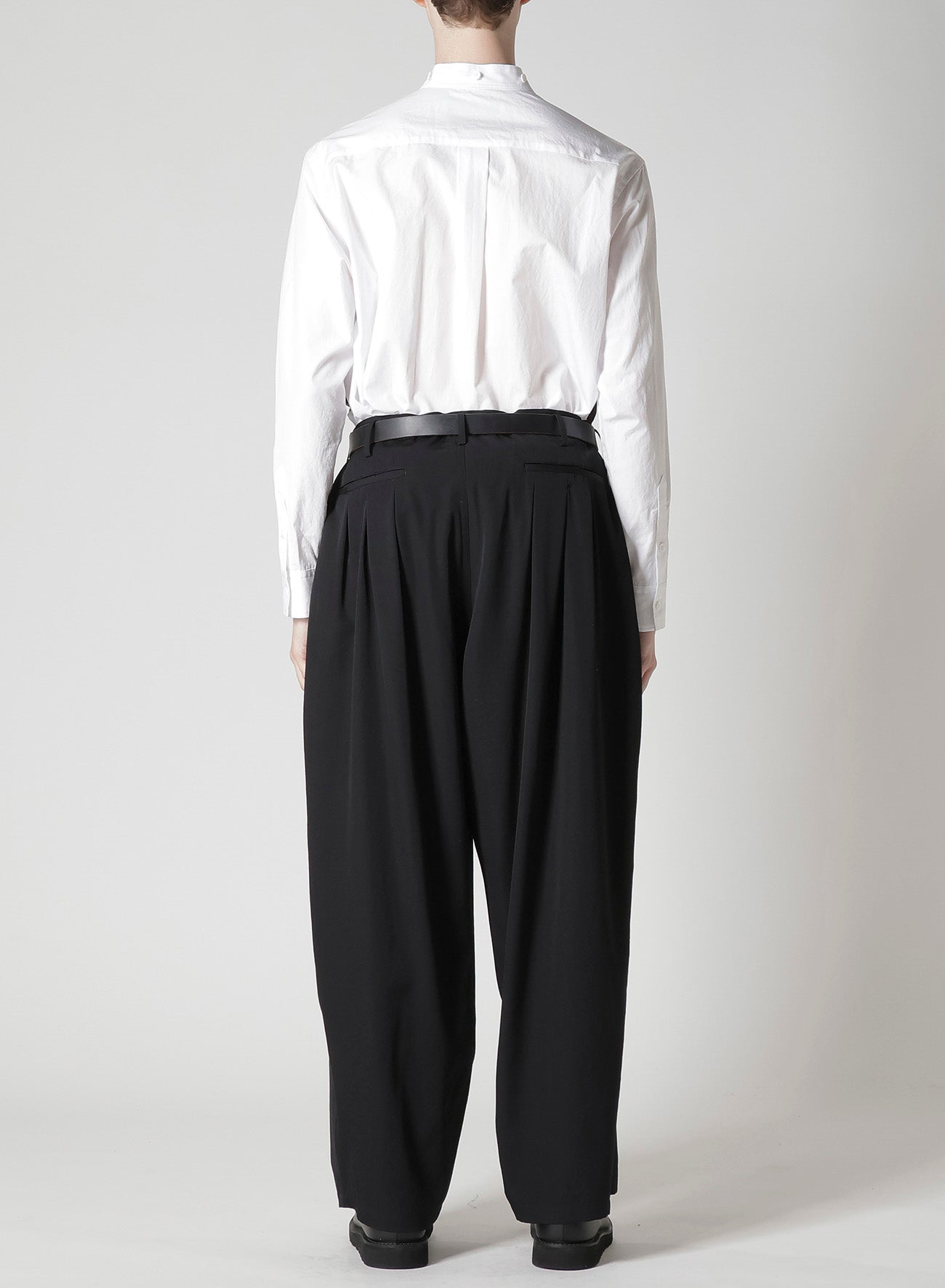 WOOL GABARDINE 12-TUCKS PANTS