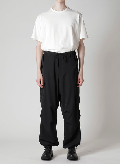 WOOL GABARDINE CARGO PANTS
