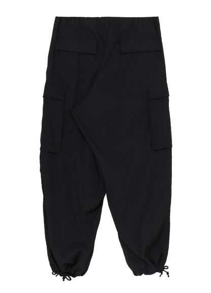 WOOL GABARDINE CARGO PANTS