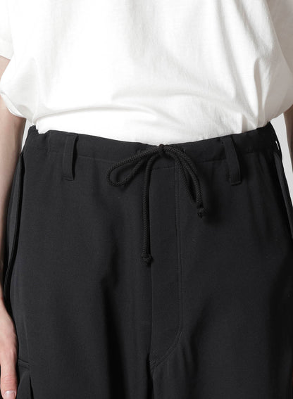 WOOL GABARDINE CARGO PANTS