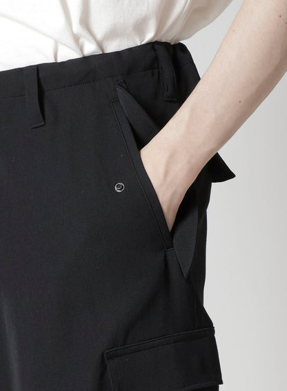WOOL GABARDINE CARGO PANTS