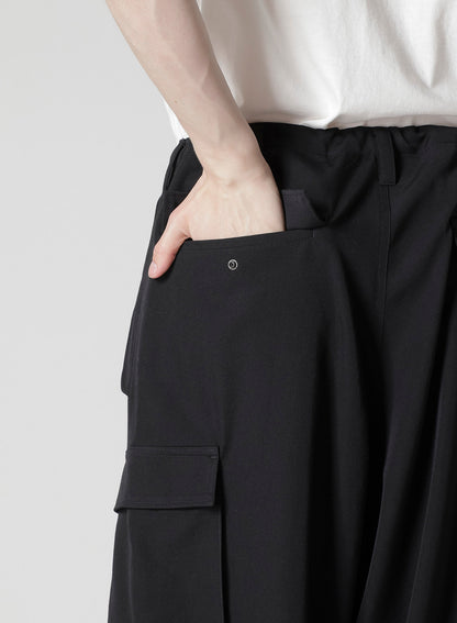 WOOL GABARDINE CARGO PANTS
