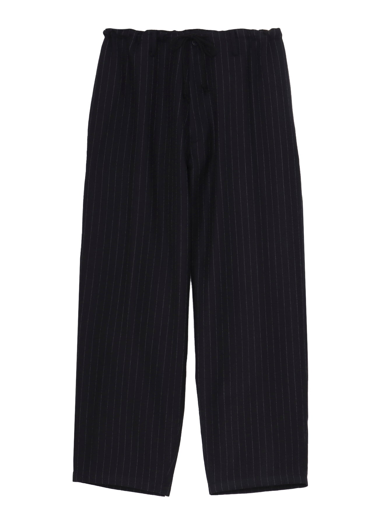 STRIPED SERGE WIDE-LEG DRAWSTRING PANTS