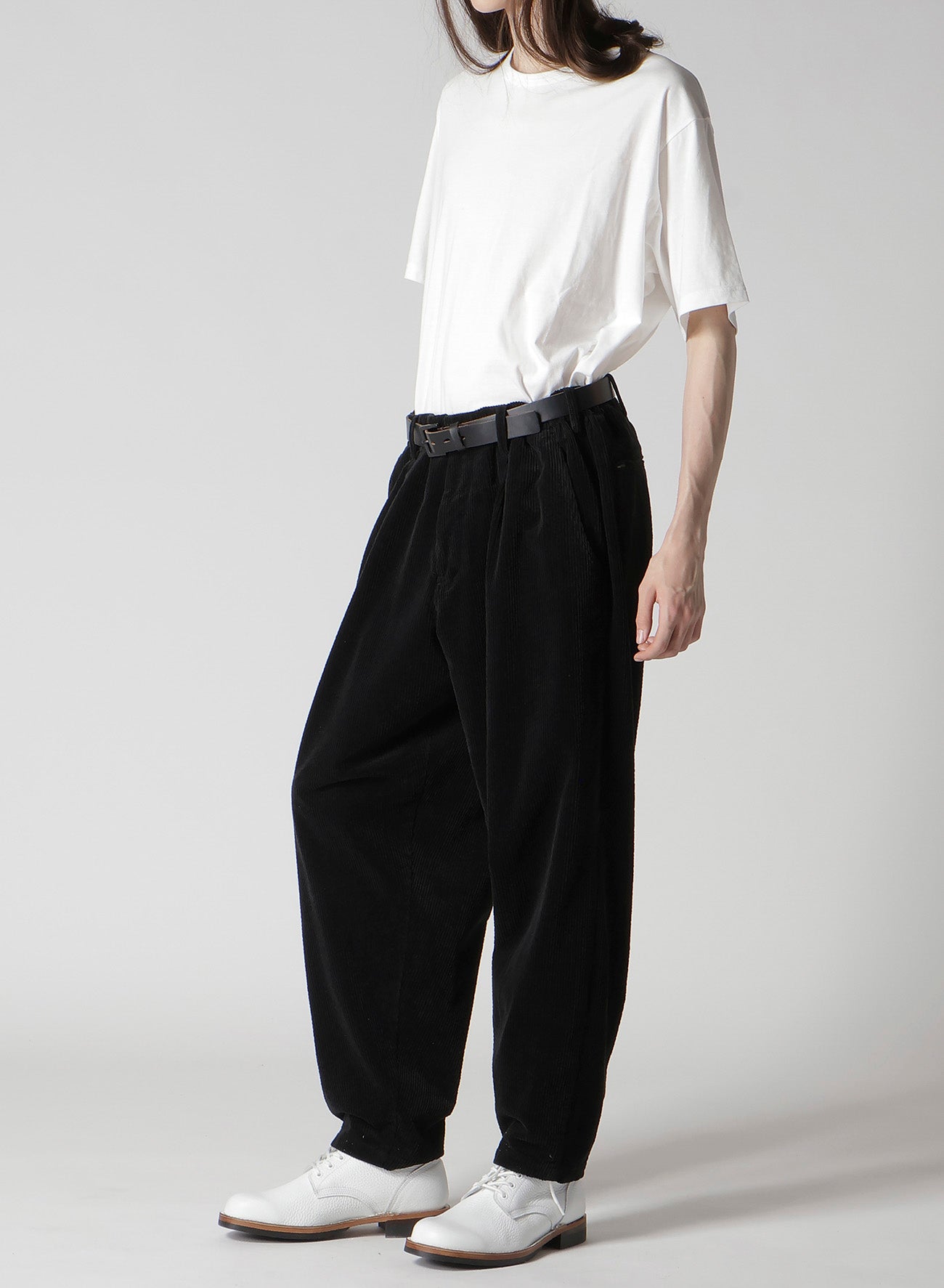 SIDE ZIP PANTS WITH CORDUROY