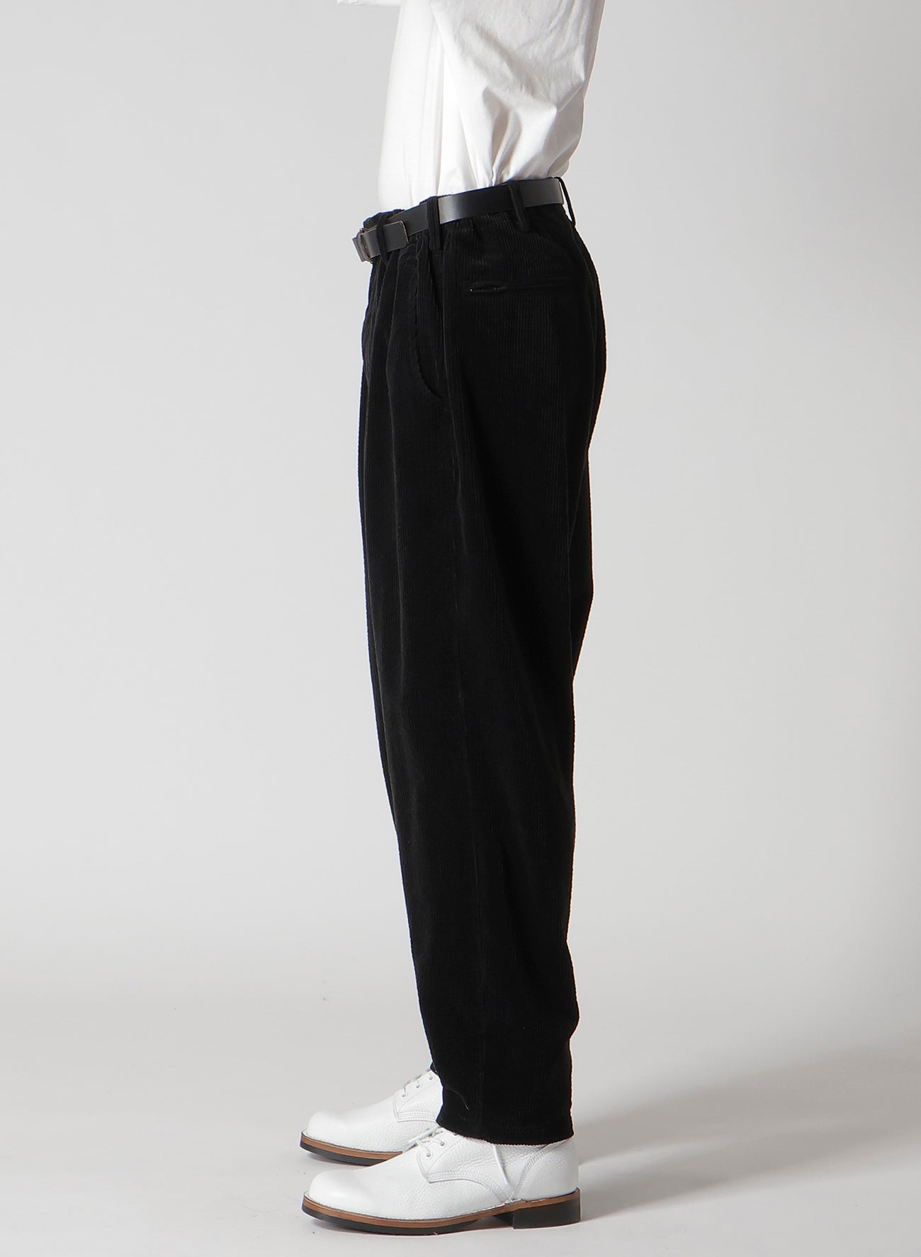 SIDE ZIP PANTS WITH CORDUROY