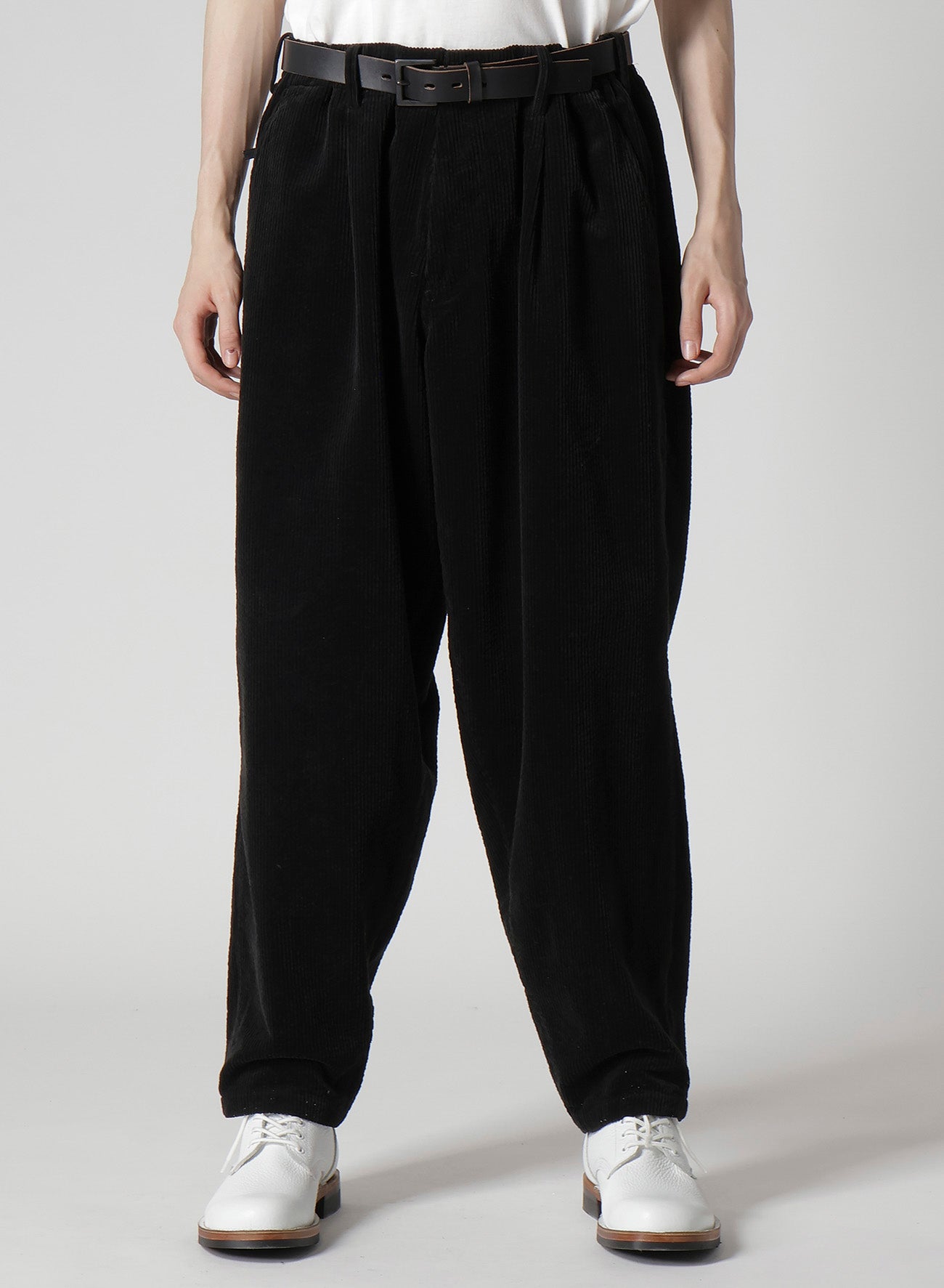 SIDE ZIP PANTS WITH CORDUROY