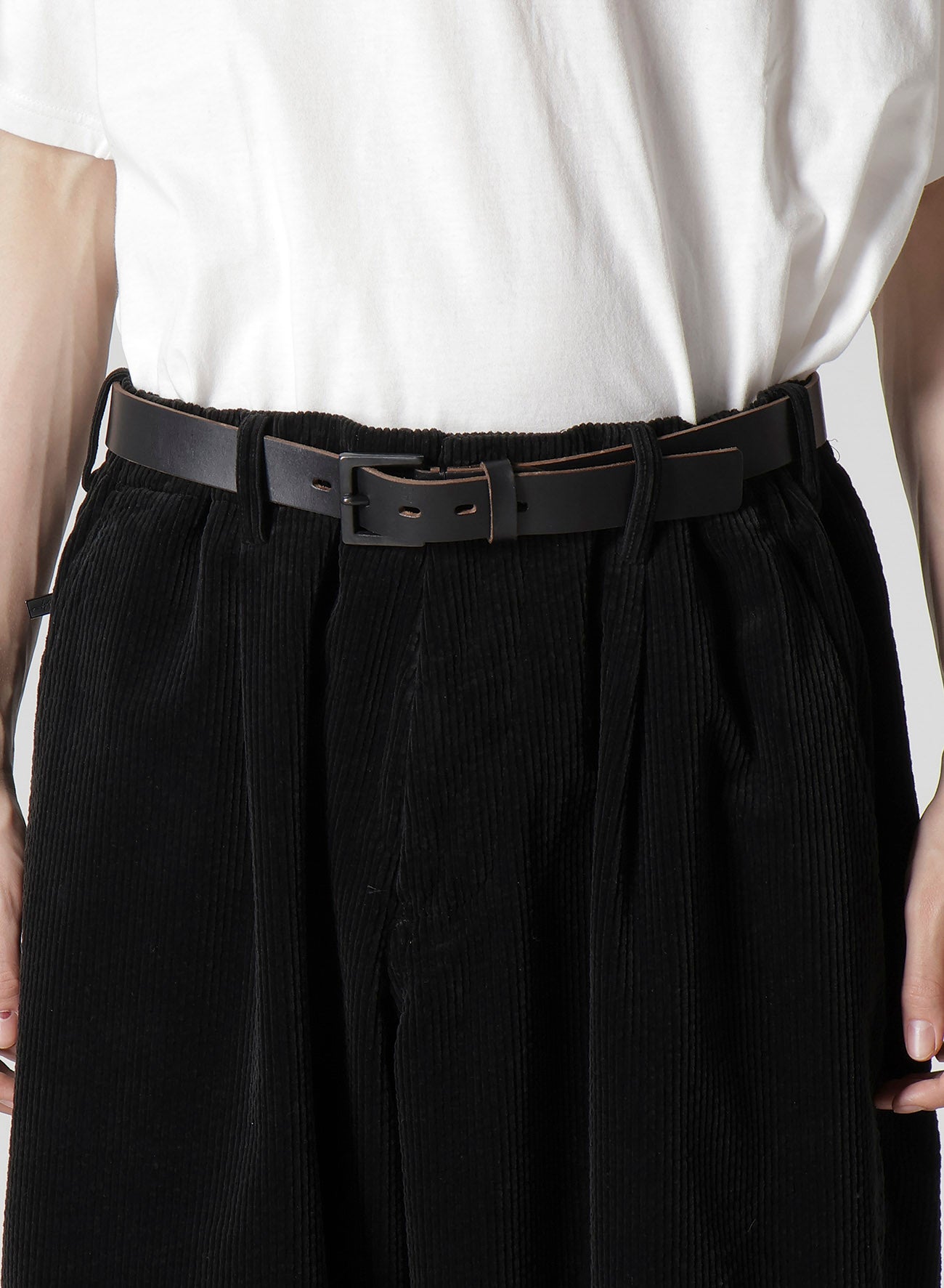 SIDE ZIP PANTS WITH CORDUROY