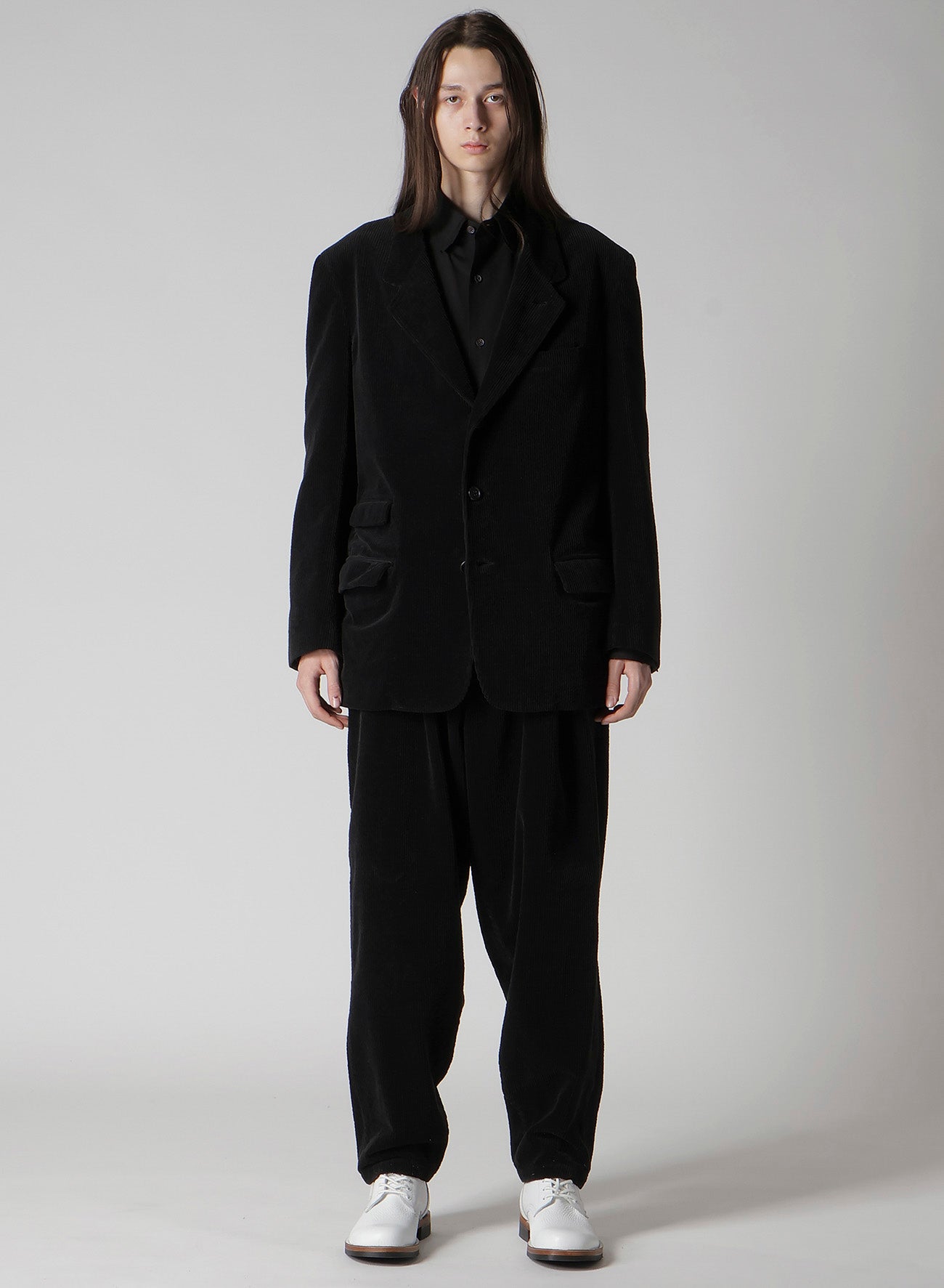 SIDE ZIP PANTS WITH CORDUROY
