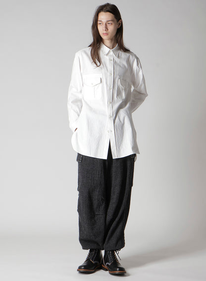 HOUNDSTOOTH CARGO PANTS WITH HAND STITCH
