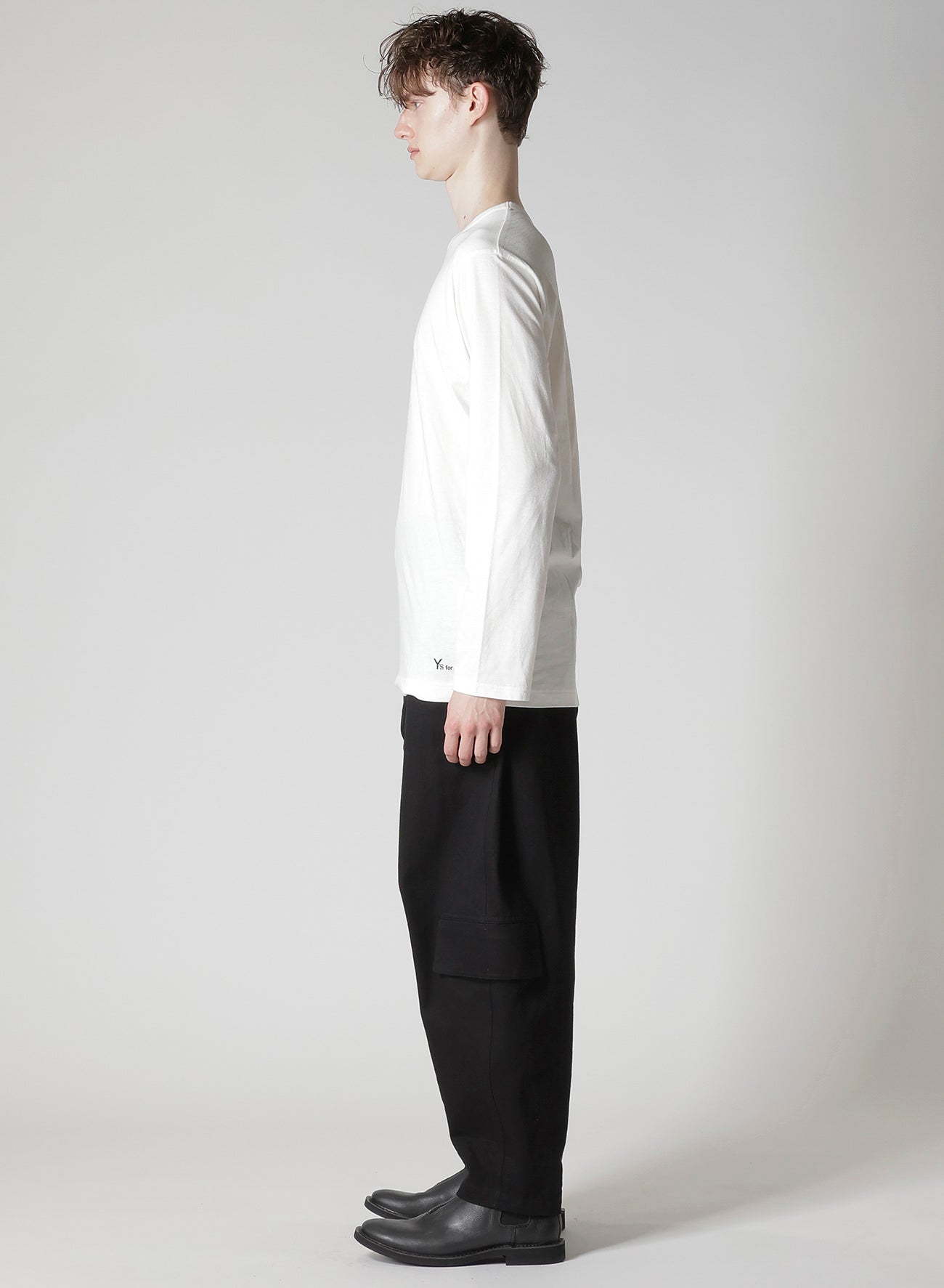 Y's for men LOGO PRINT LONG SLEEVE T-SHIRTS