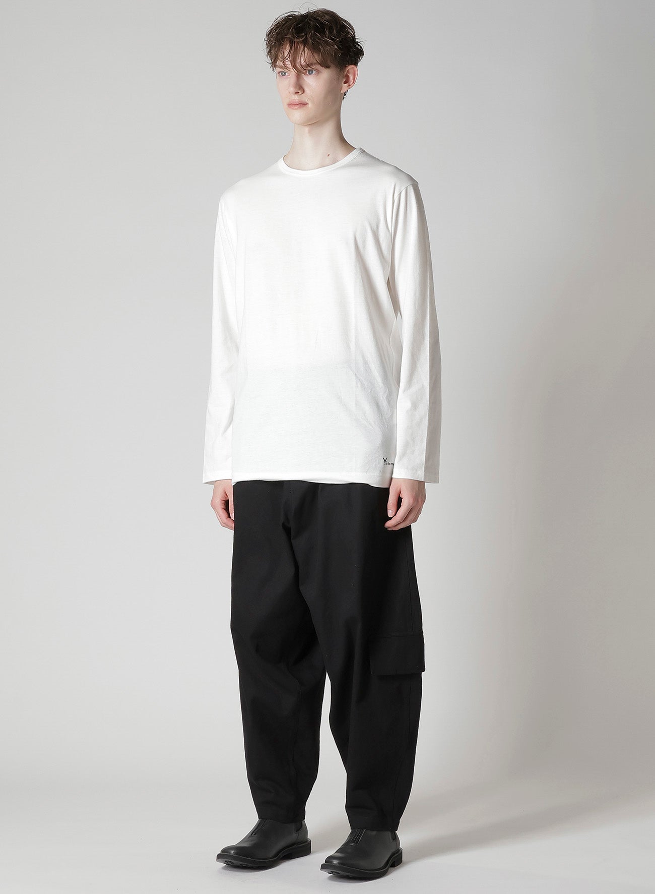 Y's for men LOGO PRINT LONG SLEEVE T-SHIRTS